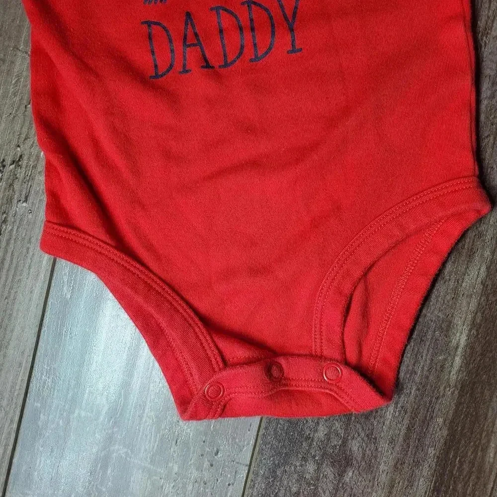 Carter's Size 6m Baby Boy Top Bundle 3 pieces Red Blue White EUC